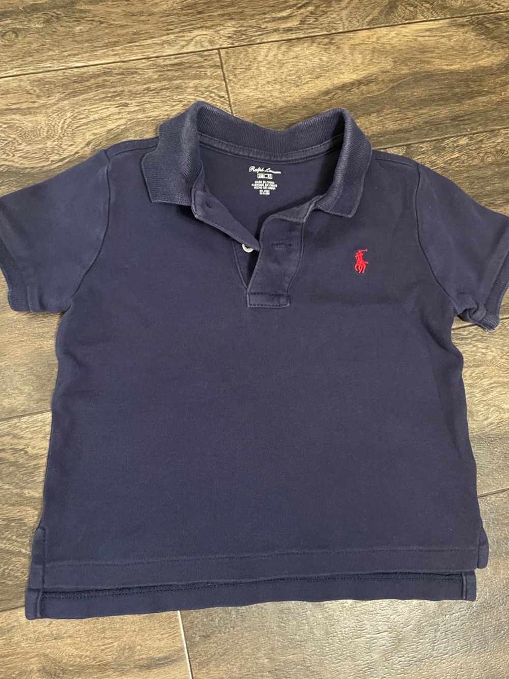 Ralph Lauren Navy Polo with Red Pony Embroidery - Kids